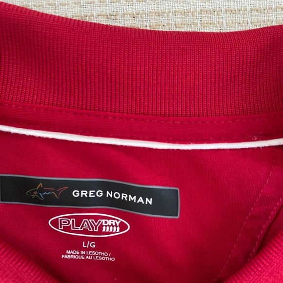 Greg Norman Red Performance Polo Size Large - Picture 6 of 8